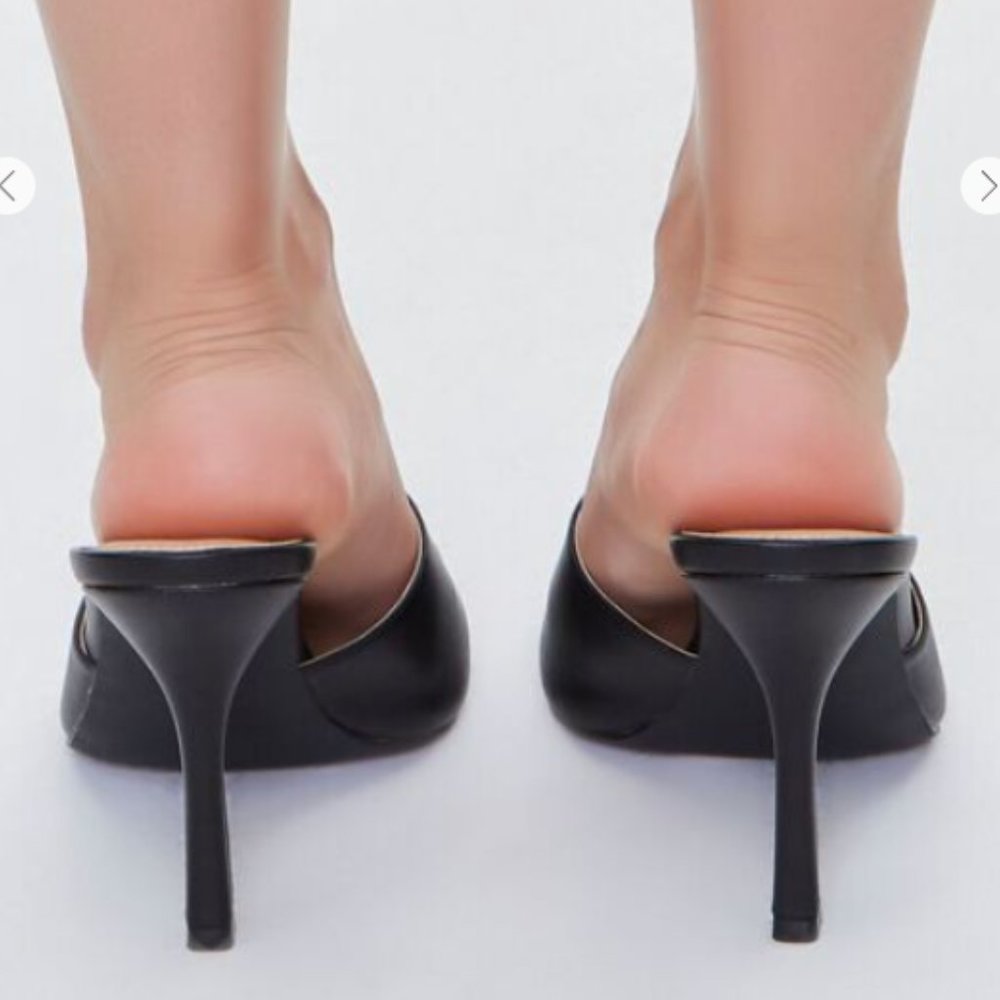 ✅ New! Faux Leather Stiletto Heels (Wide) - Picture 2 of 3